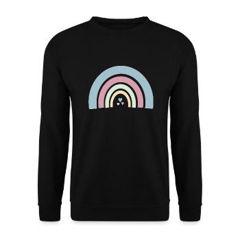 Rainbow - Unisex Sweatshirt - black - Front - Alina (178cm) & Michal (187cm)