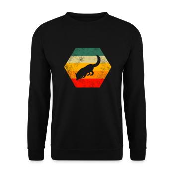 Renard Grunge Rétro - Sweat-shirt Unisexe - noir - Devant - Alina (178cm) & Michal (187cm)