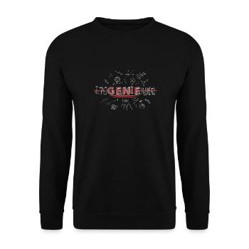 Engineer or genius? - Unisex Sweatshirt - black - Front - Alina (178cm) & Michal (187cm)