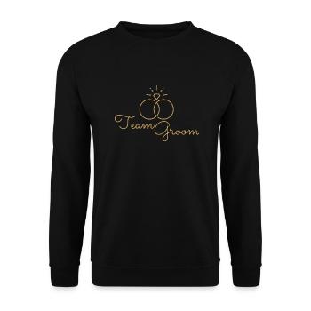 Team Groom - Unisex Sweatshirt - black - Front - Alina (178cm) & Michal (187cm)