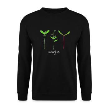 Micro shoots - Microgreen - Unisex Sweatshirt - black - Front - Alina (178cm) & Michal (187cm)