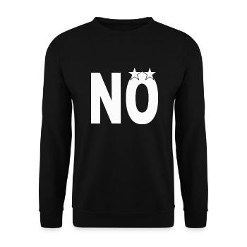 Verbot Nein gesagt - Unisex Pullover - Schwarz - Vorne - Alina (178cm) & Michal (187cm)