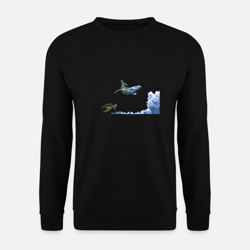 WAL und Schildkröte Kopie - Unisex Pullover - Schwarz