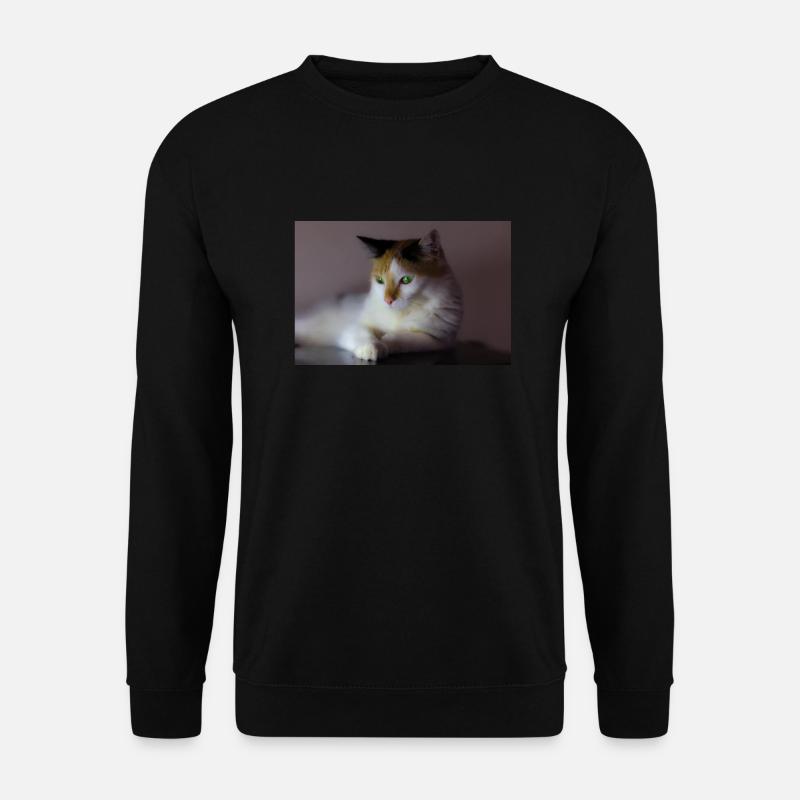 le chat au doux regard - Sweat-shirt Unisexe - noir