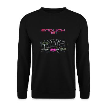 Enfin 18 - Anniversaire - Sweat-shirt Unisexe - noir - Devant - Alina (178cm) & Michal (187cm)