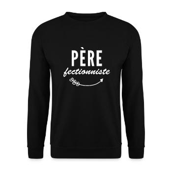 Père fectionniste / humour papa - Sweat-shirt Unisexe - noir - Devant - Alina (178cm) & Michal (187cm)