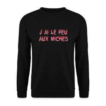 feu - Sweat-shirt Unisexe - noir - Devant - Alina (178cm) & Michal (187cm)
