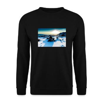 Sunset - Unisex Sweatshirt - black - Front - Alina (178cm) & Michal (187cm)
