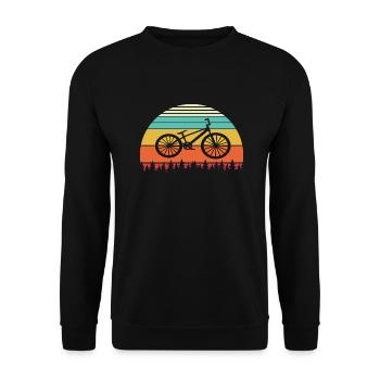 Vélo vintage vélo de route vélo - Sweat-shirt Unisexe - noir - Devant - Alina (178cm) & Michal (187cm)