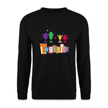 Zusammen - Unisex Pullover - Schwarz - Vorne - Alina (178cm) & Michal (187cm)