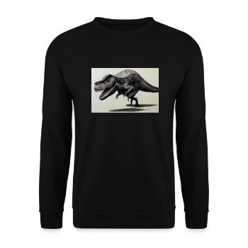 T-Rex - Unisex Pullover - Schwarz - Vorne - Alina (178cm) & Michal (187cm)