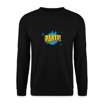 Party Disco Comic Style Bubble Graffiti Lettering - Unisex Sweatshirt - black - Front - Alina (178cm) & Michal (187cm)