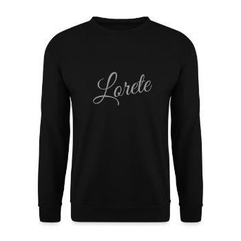 Monochrom auf transparent - Unisex Pullover - Schwarz - Vorne - Alina (178cm) & Michal (187cm)