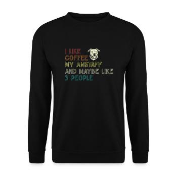 American Staffordshire Bull Terrier Staffy Dog - Unisex Sweatshirt - black - Front - Alina (178cm) & Michal (187cm)