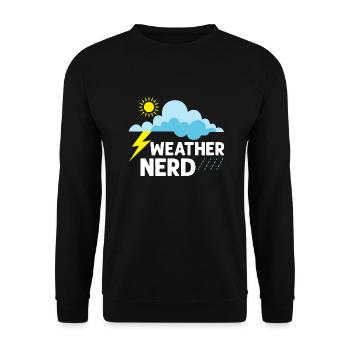 Weather Nerd Meteorology Meteorologist - Unisex Sweatshirt - black - Front - Alina (178cm) & Michal (187cm)