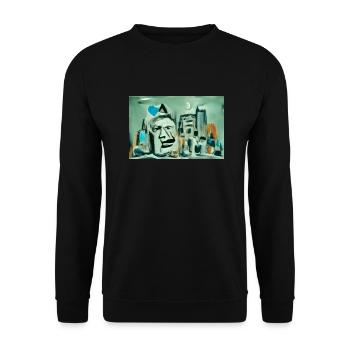 City Faces - Unisex Sweatshirt - black - Front - Alina (178cm) & Michal (187cm)
