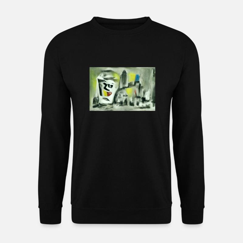 Abstaktes Bild -The City flows - Unisex Pullover - Schwarz
