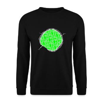 blague cool idée cadeau anniversaire cadeau pro vegan geek - Sweat-shirt Unisexe - noir - Devant - Alina (178cm) & Michal (187cm)