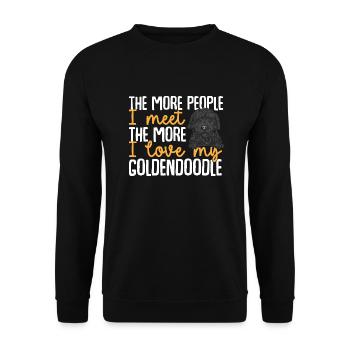 Chien Doodle Black Goldendoodle - Sweat-shirt Unisexe - noir - Devant - Alina (178cm) & Michal (187cm)