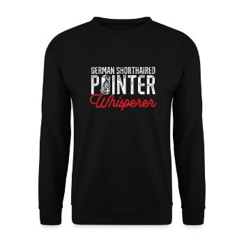 Chien GSP allemand à poil court - Sweat-shirt Unisexe - noir - Devant - Alina (178cm) & Michal (187cm)