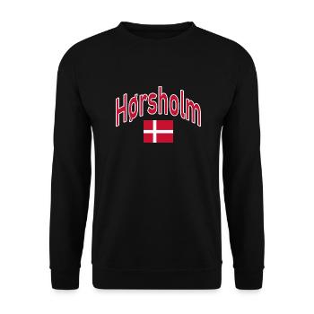 Hørsholm Denmark flag - Unisex Sweatshirt - black - Front - Alina (178cm) & Michal (187cm)