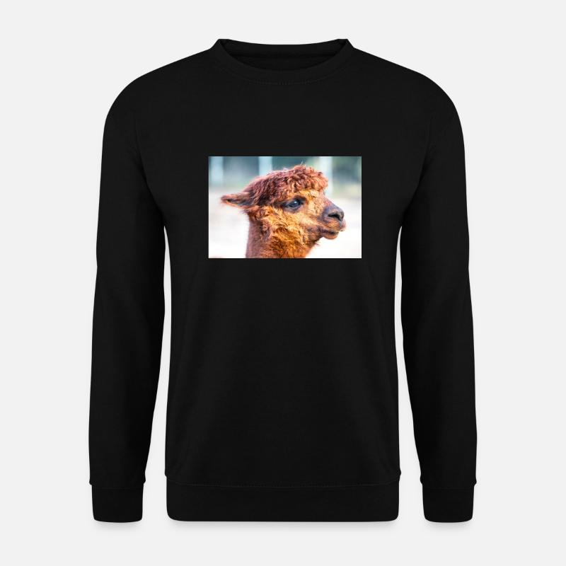 Alpaka Vicugna pacos - Unisex Pullover - Schwarz