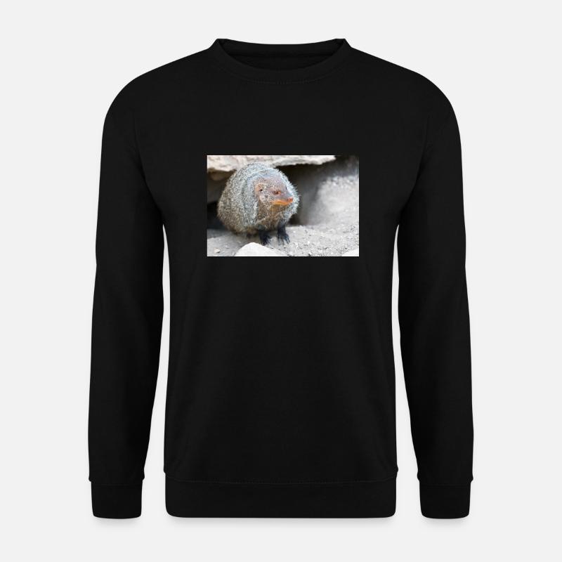 Gebänderte Manguste oder Zebramanguste - Unisex Pullover - Schwarz