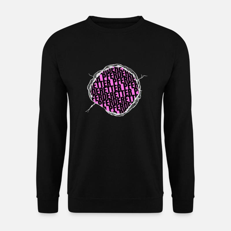lieben brauner tier schwein weihnachten - Unisex Pullover - Schwarz