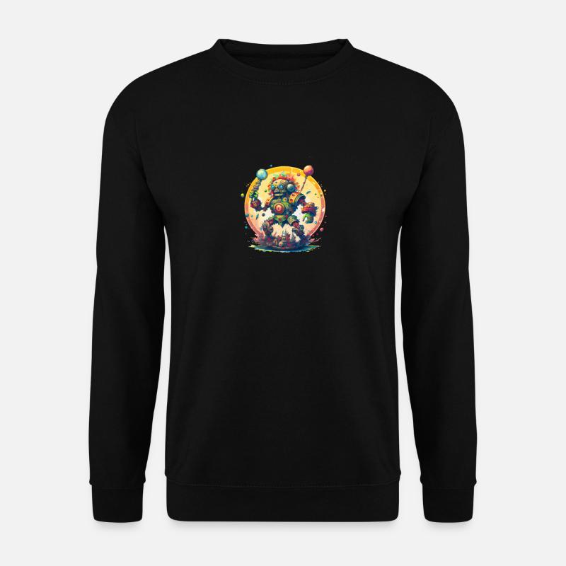 Verrückter Inka Roboter - Unisex Pullover - Schwarz