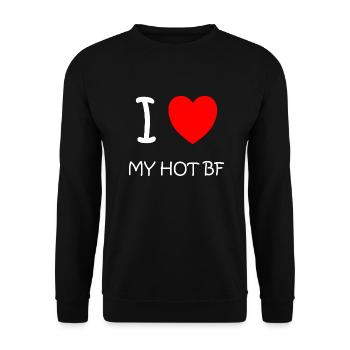 Express your love with our 'I love my BF' Design - Unisex Sweatshirt - black - Front - Alina (178cm) & Michal (187cm)