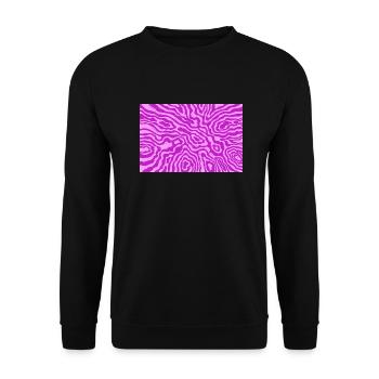 rosa Wellen - Unisex Pullover - Schwarz - Vorne - Alina (178cm) & Michal (187cm)
