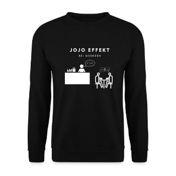 JOJO Effekt bei Männern - Unisex Pullover - Schwarz - Vorne - Alina (178cm) & Michal (187cm)