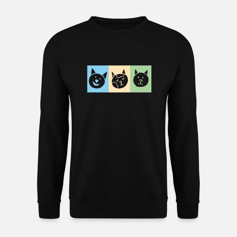 Feline Trio - Unisex Pullover - Schwarz