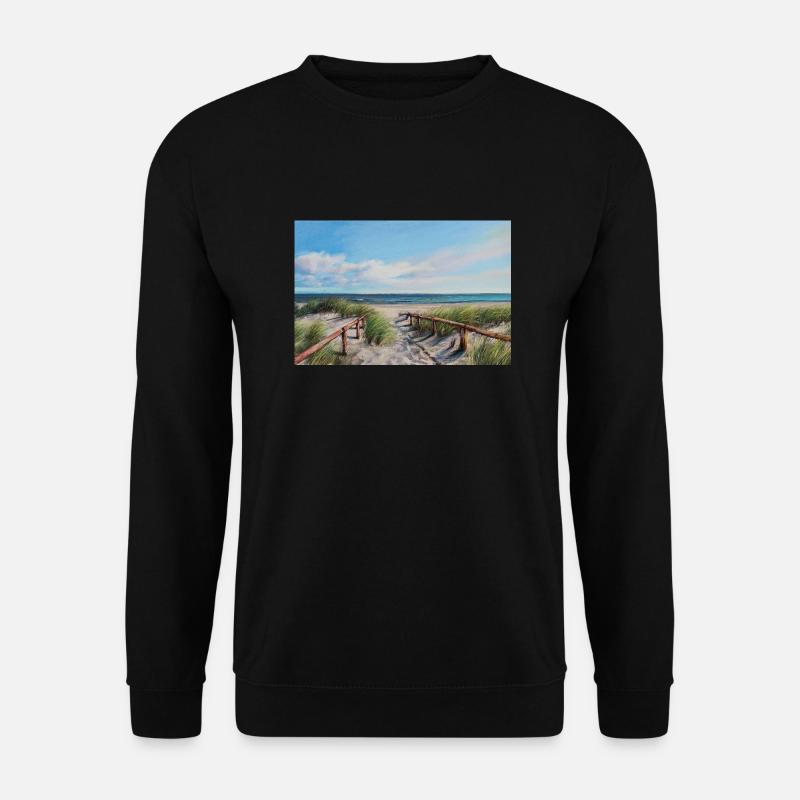 Meerblick: Die Schönheit des Meeres und seine Wege - Unisex Pullover - Schwarz