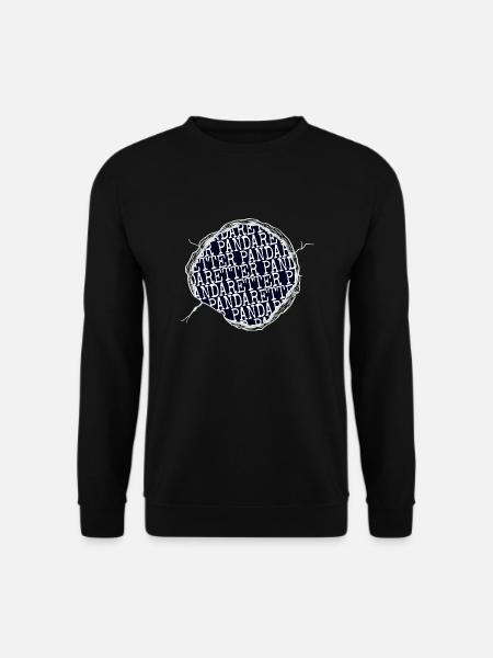 panda geschenk grausamkeit hund spaß fleischfrei - Unisex Pullover - Schwarz
