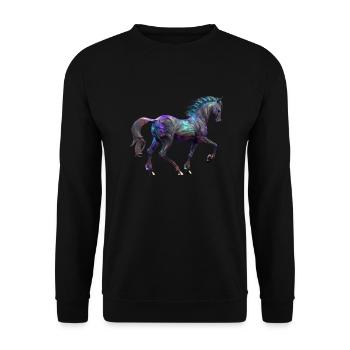 Horse riding - Unisex Sweatshirt - black - Front - Alina (178cm) & Michal (187cm)