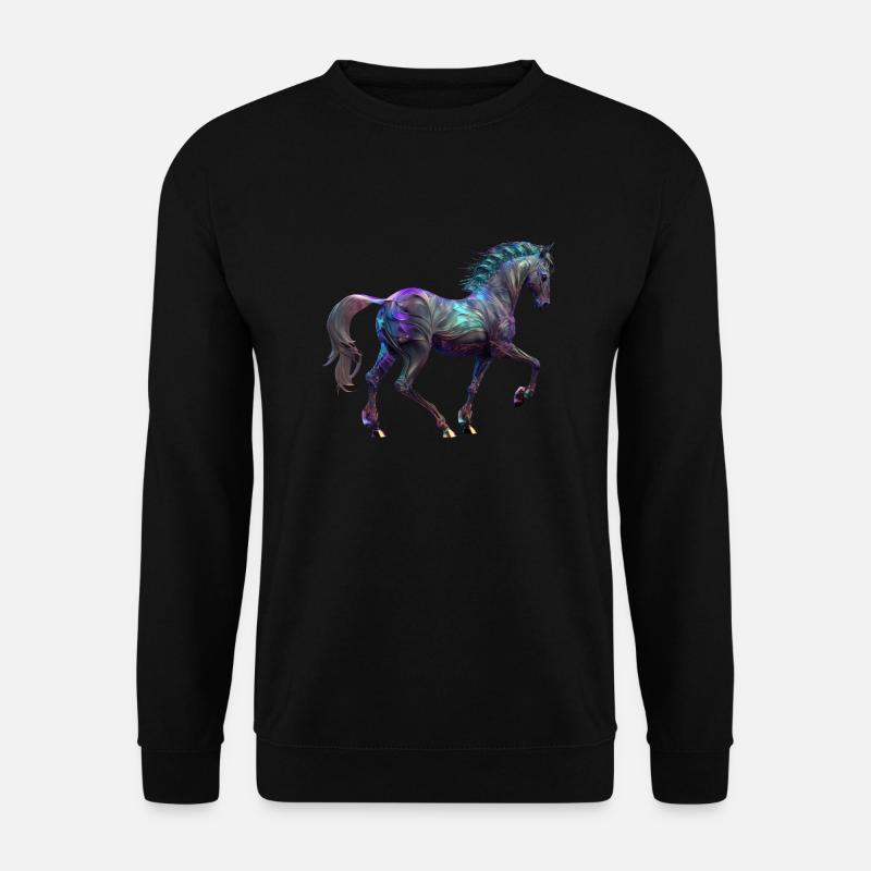 Pferd Reiten - Unisex Pullover - Schwarz