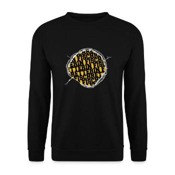 tierschutz angeln and bier angler humor dobermann - Unisex Pullover - Schwarz - Vorne - Alina (178cm) & Michal (187cm)