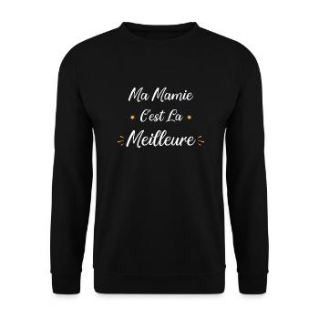 Ma mamie c'est la meilleure - Sweat-shirt Unisexe - noir - Devant - Alina (178cm) & Michal (187cm)