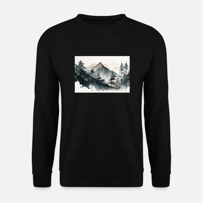 Bergwassermalerei - Unisex Pullover - Schwarz