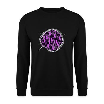 human rights smash the patriarchy present idea - Unisex Sweatshirt - black - Front - Alina (178cm) & Michal (187cm)