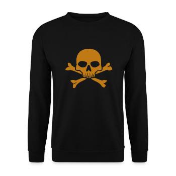 tete de mort icone crane 803 Z - Sweat-shirt Unisexe - noir - Devant - Alina (178cm) & Michal (187cm)