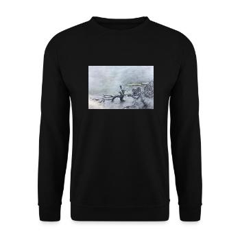 Natur wie gemalt - Unisex Pullover - Schwarz - Vorne - Alina (178cm) & Michal (187cm)