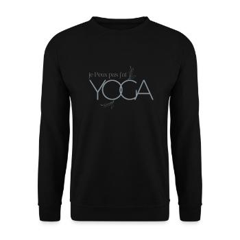 Je peux pas j'ai yoga - Sweat-shirt Unisexe - noir - Devant - Alina (178cm) & Michal (187cm)