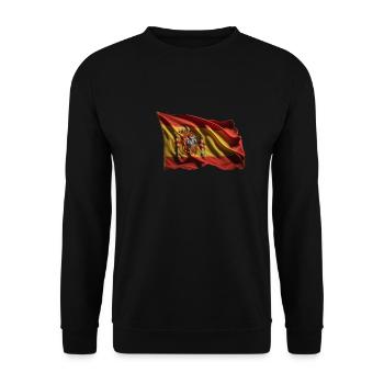 Drapeau de l’Espagne - Sweat-shirt Unisexe - noir - Devant - Alina (178cm) & Michal (187cm)