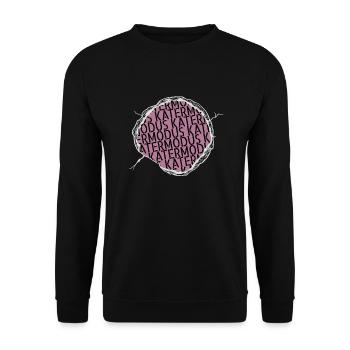 geschenk cool säugetier witzig katze weihnachten - Unisex Pullover - Schwarz - Vorne - Alina (178cm) & Michal (187cm)
