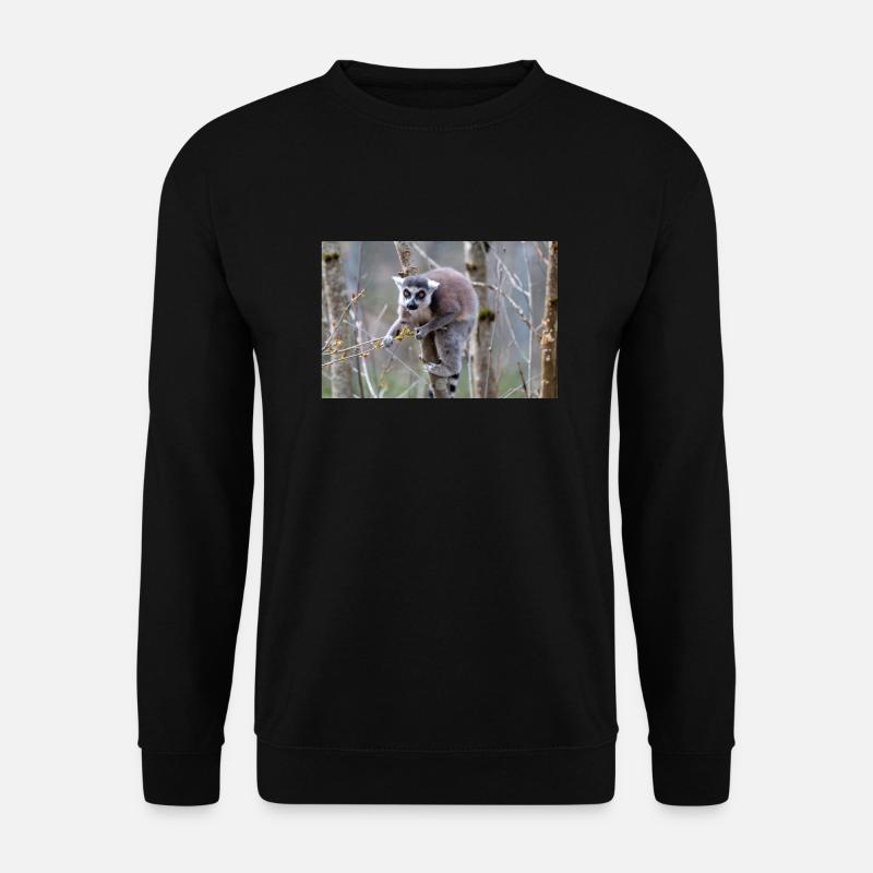Kattas Lemur catta - Unisex Pullover - Schwarz