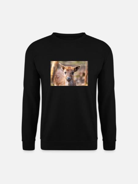Kuusipeura (saksaksi Damwild tai Damhirsch) Dama - Unisex svetaripaita - musta