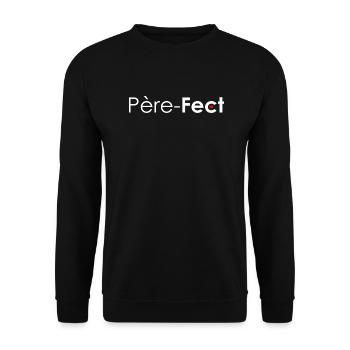 PERE FECT BLANC PERFECT PEREFECT BLANC - Sweat-shirt Unisexe - noir - Devant - Alina (178cm) & Michal (187cm)