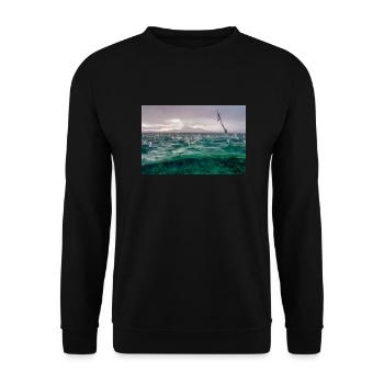 Waterdrop - Unisex Sweatshirt - black - Front - Alina (178cm) & Michal (187cm)
